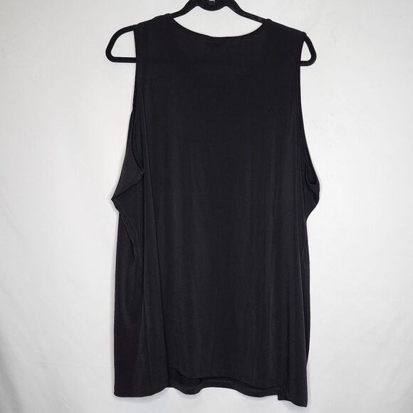 5X 28W Torrid Black Studio Knit High Neck Asymmetrical Cut Out Tank Classic NWT - Picture 9 of 9